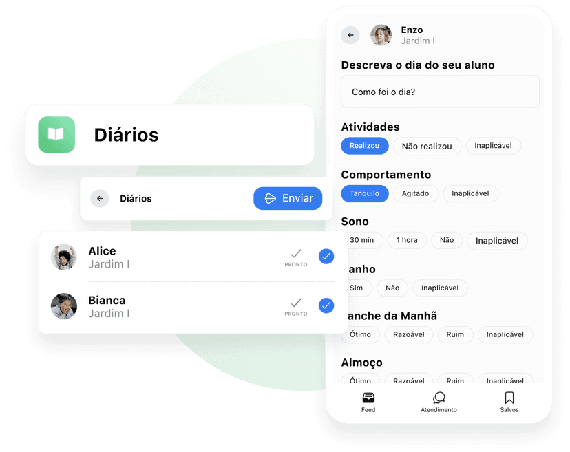 Mantenha pais atualizados